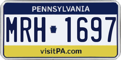 PA license plate MRH1697