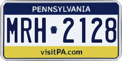 PA license plate MRH2128