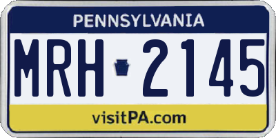 PA license plate MRH2145