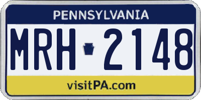 PA license plate MRH2148