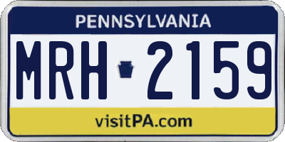 PA license plate MRH2159