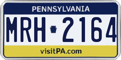 PA license plate MRH2164