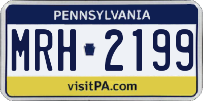 PA license plate MRH2199