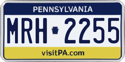 PA license plate MRH2255