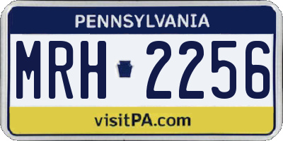 PA license plate MRH2256