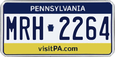 PA license plate MRH2264