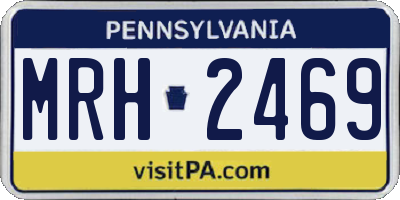 PA license plate MRH2469