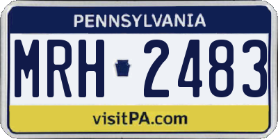PA license plate MRH2483
