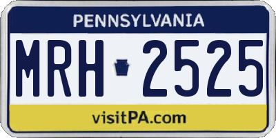 PA license plate MRH2525