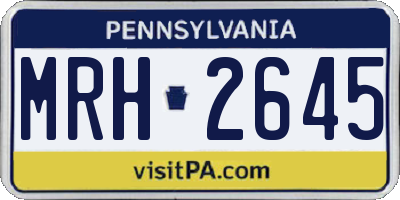 PA license plate MRH2645