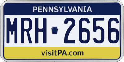 PA license plate MRH2656