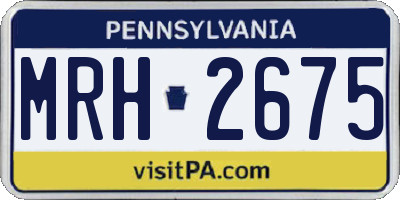 PA license plate MRH2675