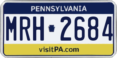 PA license plate MRH2684