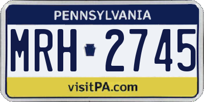 PA license plate MRH2745