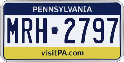 PA license plate MRH2797
