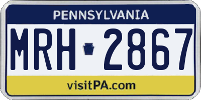 PA license plate MRH2867