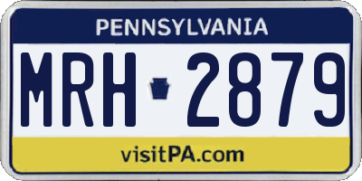 PA license plate MRH2879
