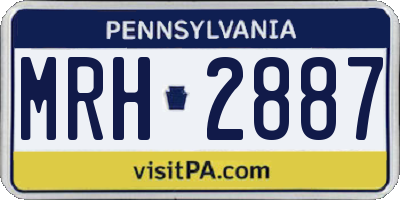 PA license plate MRH2887