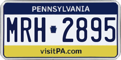 PA license plate MRH2895