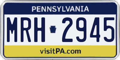 PA license plate MRH2945