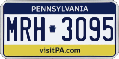 PA license plate MRH3095