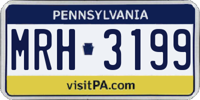 PA license plate MRH3199