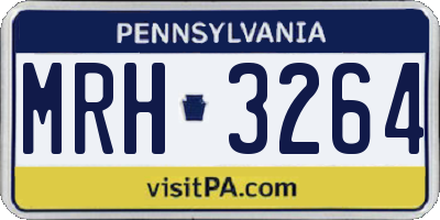 PA license plate MRH3264