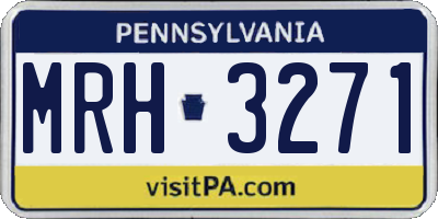 PA license plate MRH3271