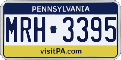 PA license plate MRH3395