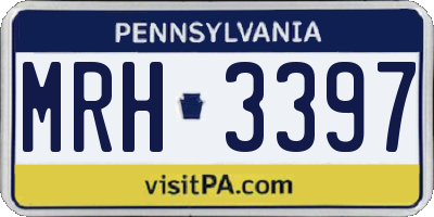 PA license plate MRH3397
