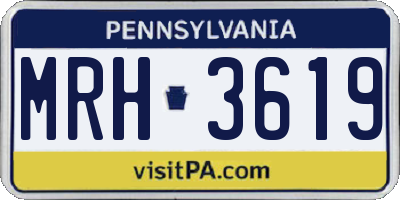 PA license plate MRH3619