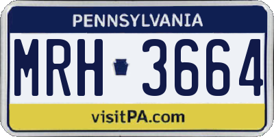 PA license plate MRH3664