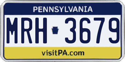 PA license plate MRH3679