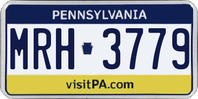 PA license plate MRH3779