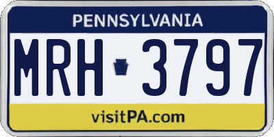 PA license plate MRH3797