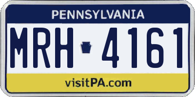 PA license plate MRH4161