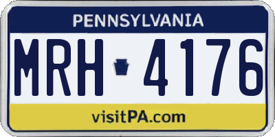 PA license plate MRH4176