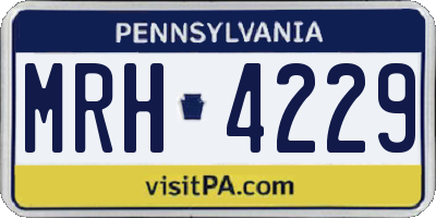 PA license plate MRH4229