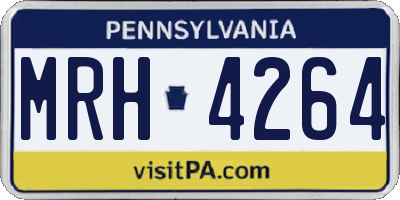 PA license plate MRH4264