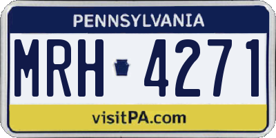 PA license plate MRH4271