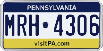 PA license plate MRH4306