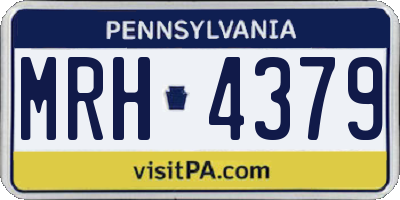 PA license plate MRH4379