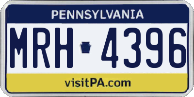 PA license plate MRH4396
