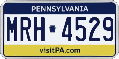 PA license plate MRH4529