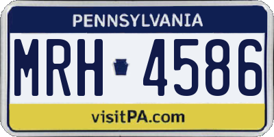 PA license plate MRH4586