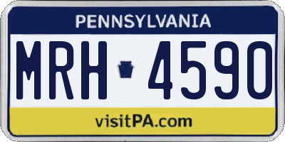 PA license plate MRH4590