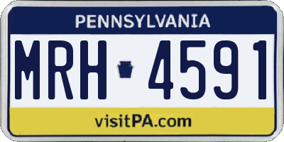 PA license plate MRH4591