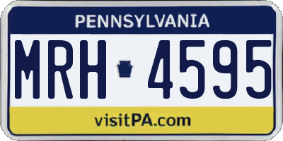 PA license plate MRH4595