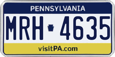 PA license plate MRH4635