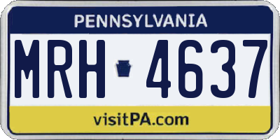 PA license plate MRH4637
